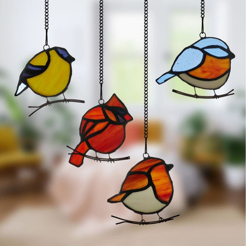 Hanging Stained Glass Bird