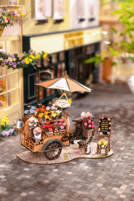3D Wooden Puzzle: Flower Cart 3D Wooden Puzzle: Flower Cart