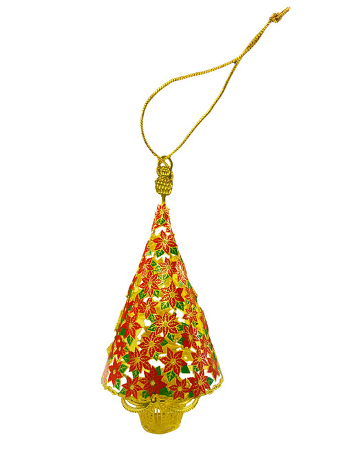 3D Poinsettia Christmas Tree Ornament