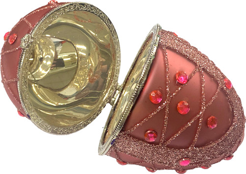 Keepsake Box Ornament - Pink Egg Keepsake Box Ornament - Pink Egg