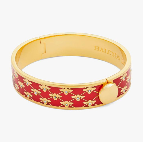 Bee Sparkle Trellis Red & Gold Bangle