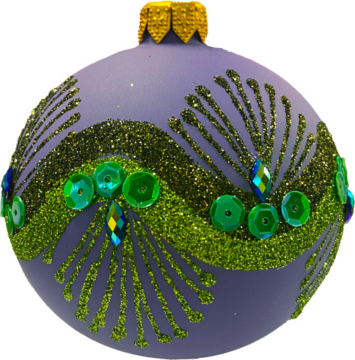 Glass Peacock Ornament (Matte) Glass Peacock Ornament (Matte)