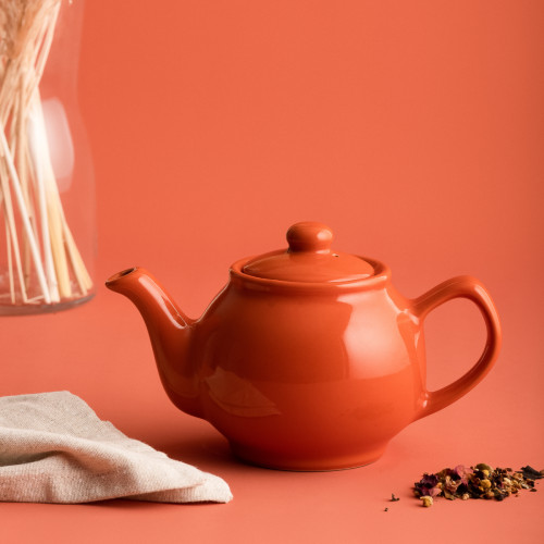 Burnt Orange Teapot 15 Oz