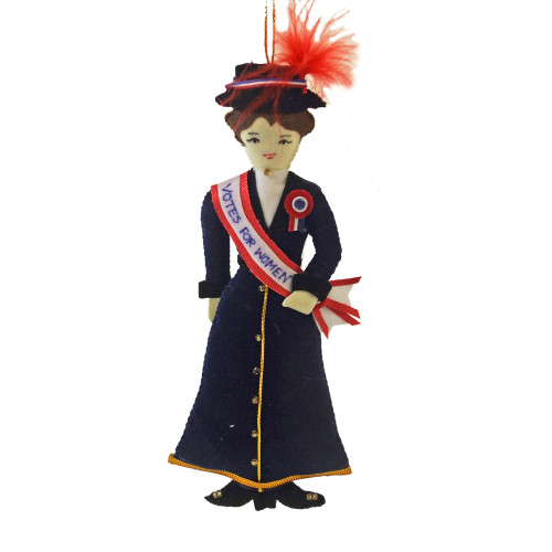 embroidered suffragist ornament embroidered suffragist ornament