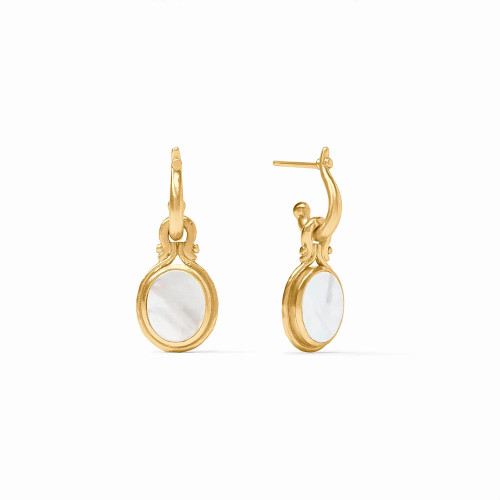 Saratoga Pearl Hoop & Charm Earring Saratoga Pearl Hoop & Charm Earring