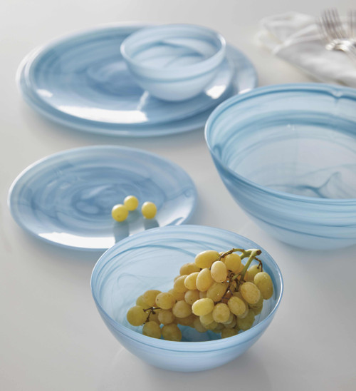 Alabaster Aqua Salad Bowl Alabaster Aqua Salad Bowl