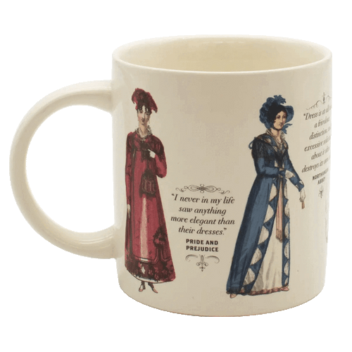 Jane Austen's Regency Finery Heat-Transforming Mug Jane Austen's Regency Finery Heat-Transforming Mug