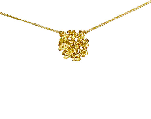 18K Gold Vermeil Dogwood Cluster Necklace 18K Gold Vermeil Dogwood Cluster Necklace