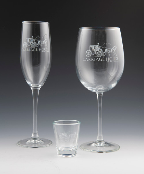 Elms Museum Café Champagne Flute Glass
