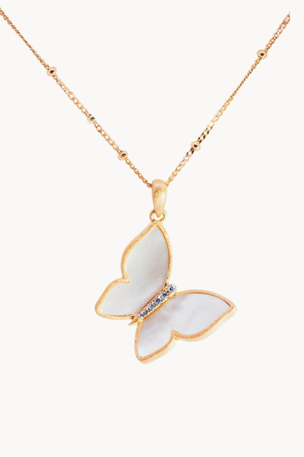 Butterfly Mother of Pearl Necklace