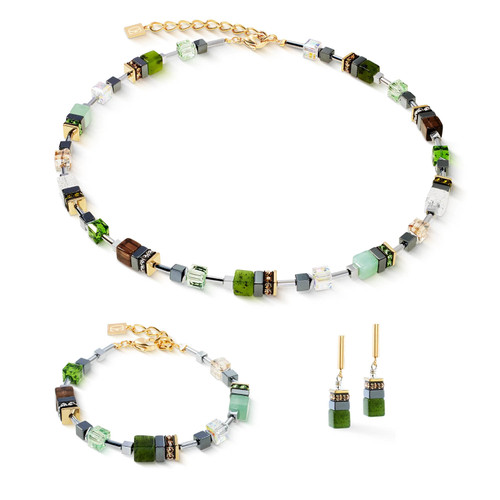 Nephrite Precious Motion GeoCUBE Earrings