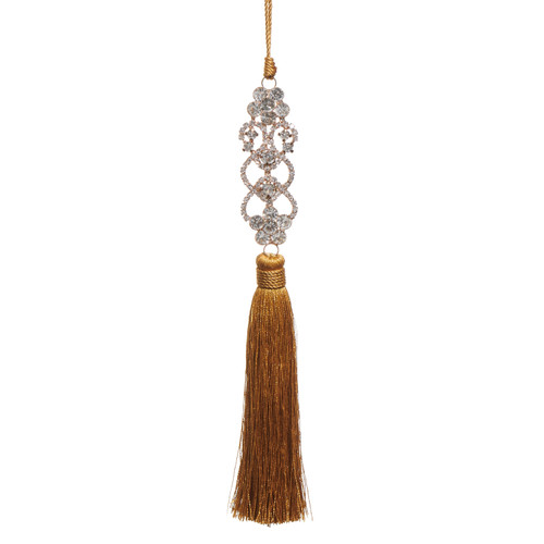 Gold Bejeweled Tassel Ornament