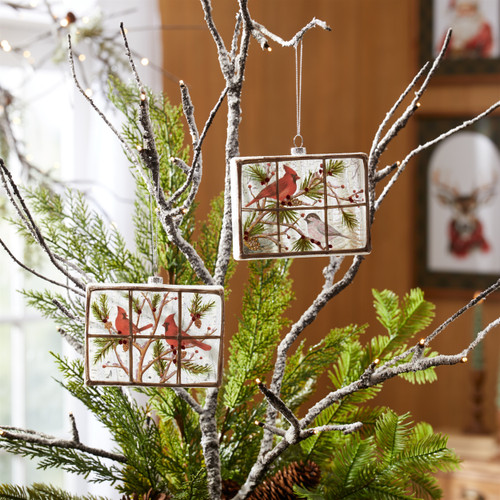 Cardinal Window Glass Ornament
