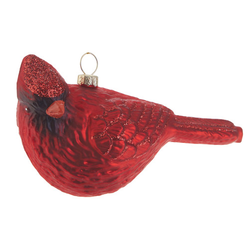 5.25" Cardinal Glass Ornament