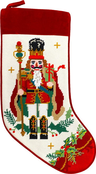 Embroidered Nutcracker Stocking