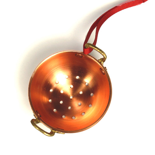copper strainer ornament