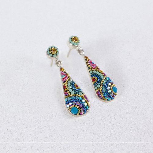 Kaleidoscope Royal Long Drop Earrings