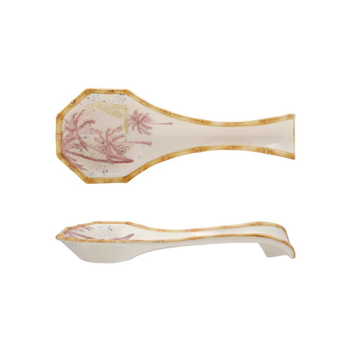 Bamboo Edge Stoneware Spoon Rest