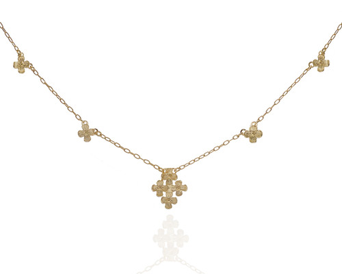 18K Gold Vermeil Blossom Drop Necklace