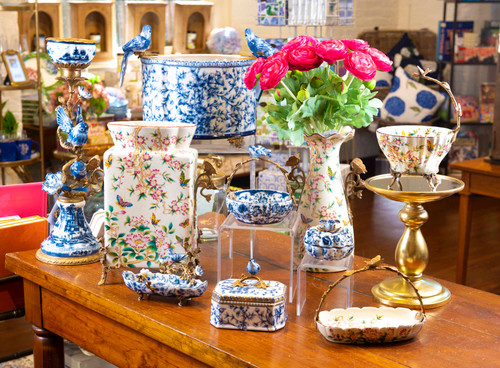 Pink Butterfly Metal Mount Vase