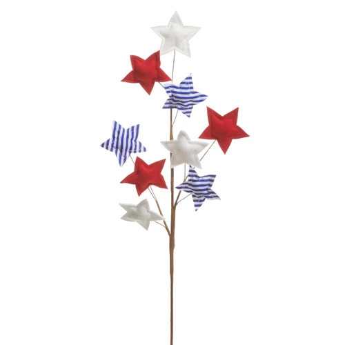 28" Red, White & Blue Star Spray