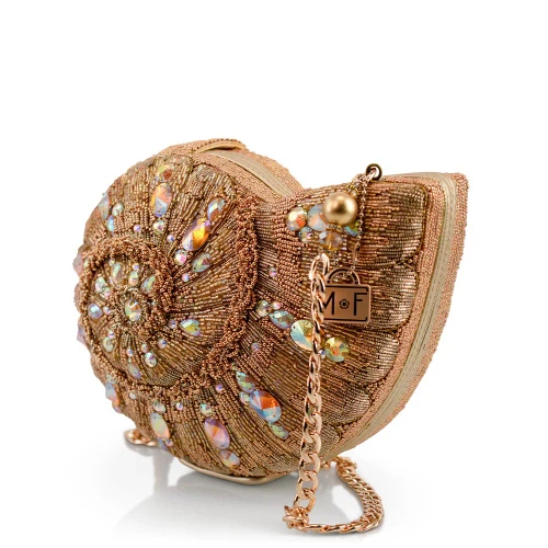 Golden Shell Crossbody Handbag