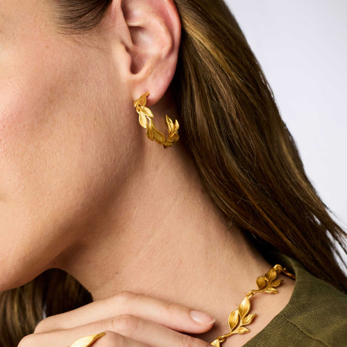 Willow Gold Hoop Earrings