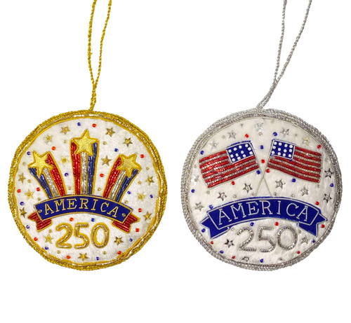 St. Nicholas America's 250th Embroidered Ornament