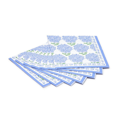 Hydrangea Cocktail Napkins - 20 Count