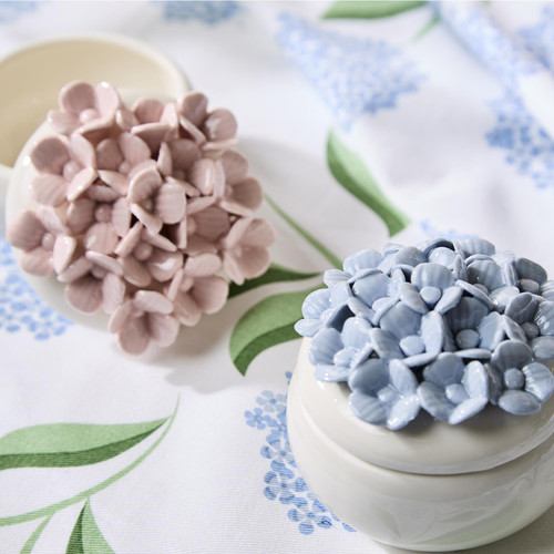 Hydrangea Porcelain Jewelry Box