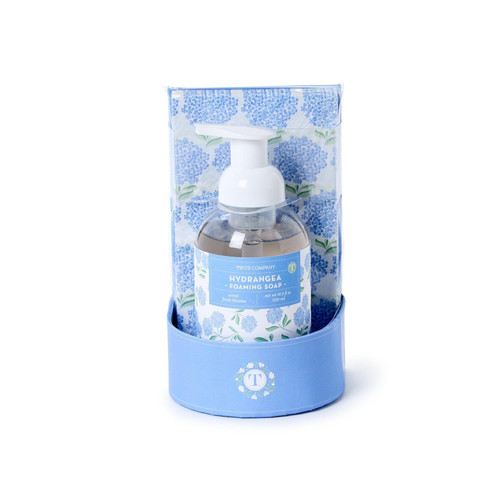 Hydrangea Foaming Soap & Guest Napkin Set