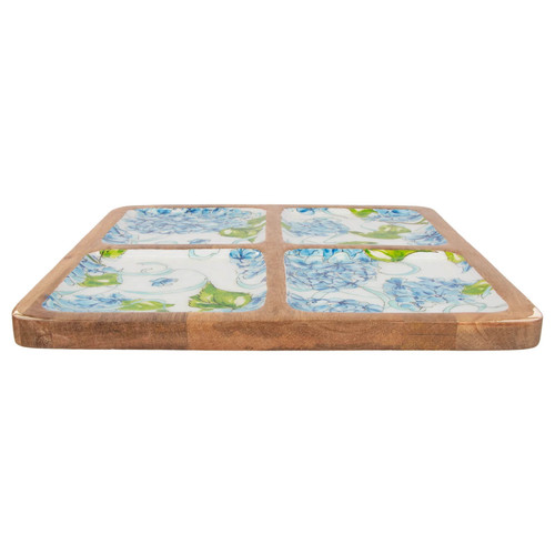 Blue Hydrangea 4-Sectioned Tray