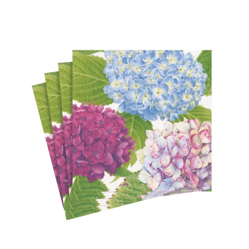 Hydrangea Garden Cocktail Napkin - 20 Count