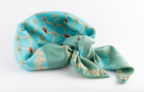 The Breakers Blue Shell Mosaic Scarf