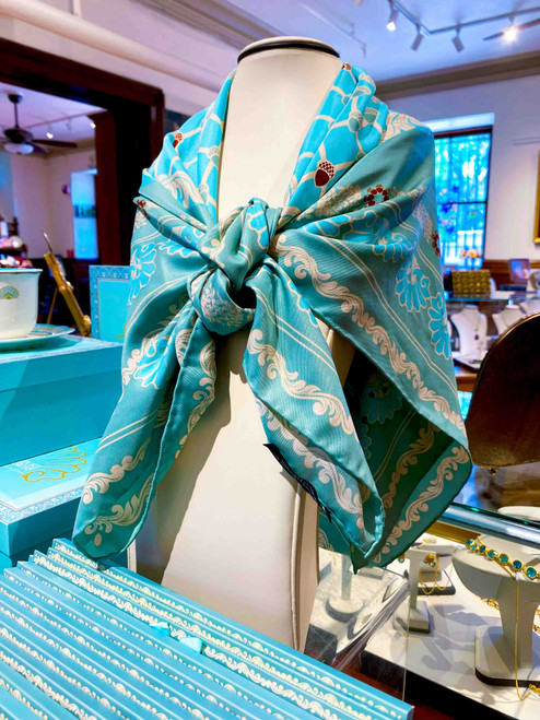 The Breakers Blue Shell Mosaic Scarf