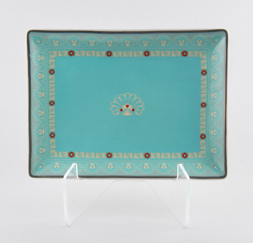 The Breakers Blue Shell Mosaic Bone China Tray