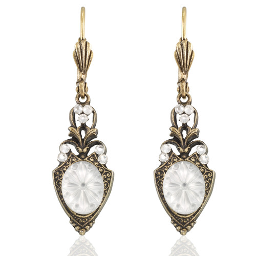 Gilded Treasure Crystal Drop Earrings