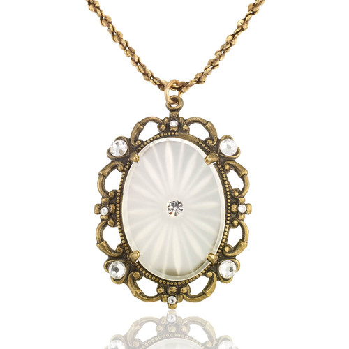 Anne’s Vault Forever Gilded Crystal Pendant Necklace