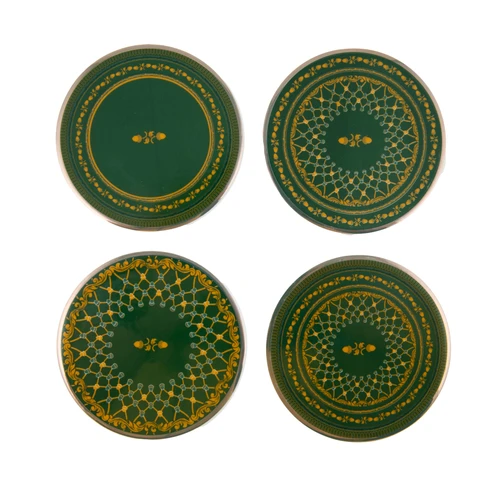Breakers Green Acorn Bone China Coasters - Set of 4