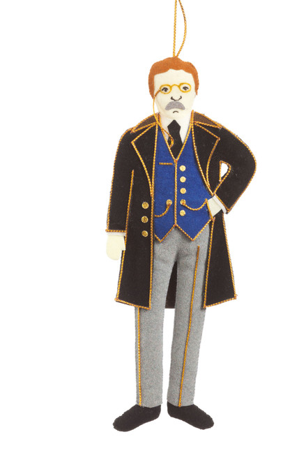 Teddy Roosevelt Embroidered Ornament