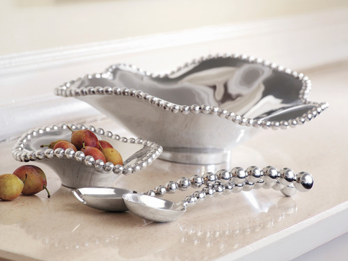 Mariposa String of Pearls Salad Server Set Mariposa String of Pearls Salad Server Set