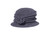 Packable Wool Felt Rosette Cloche Hat (Grey) Packable Wool Felt Rosette Cloche Hat (Grey)