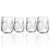 Dragonfly Stemless Wine Glasses - Set of 4