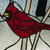 Red Cardinal Stained Glass Window Panel 18.5"