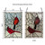 Red Cardinal Stained Glass Window Panel 18.5"