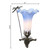 Hand Painted Blue & White Glass Dragonfly Lily Lamp 9"