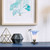 Hand Painted Blue & White Glass Dragonfly Lily Lamp 9"