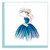 Lady in Blue Quilling Card