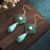 Enamel Camellia Earrings