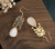 Cloisonne White Jade Earrings
